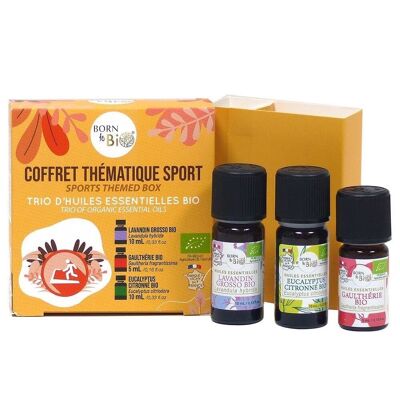 Sports themed box - Trio of certified organic essential oils