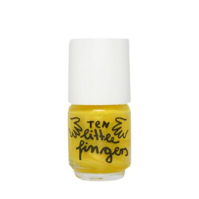 Nail color glitter yellow