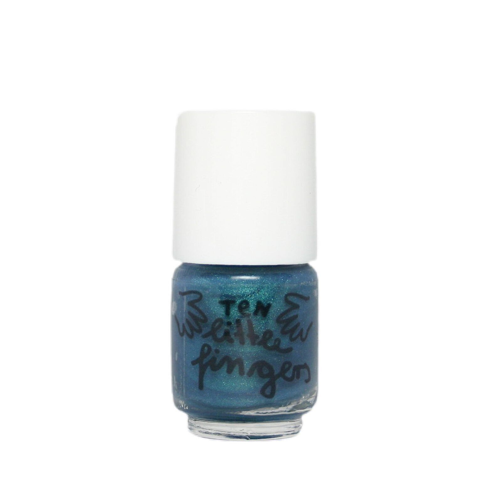 Nail color glitter turquoise