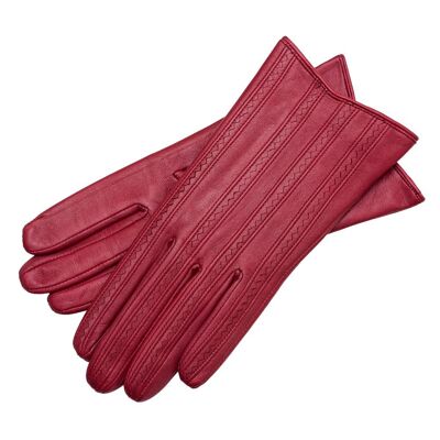 Guantes de cuero rojo oscuro Pavia