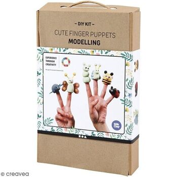 Kit DIY modelage - Marionnettes à doigt - Insectes du jardin - 6 pcs 1