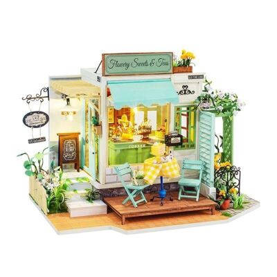 DIY House Blumige Süßigkeiten und Tees, Robotime, DG146, 22×14.9x17cm