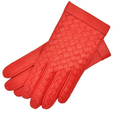 Gants en cuir rouge Amalfi