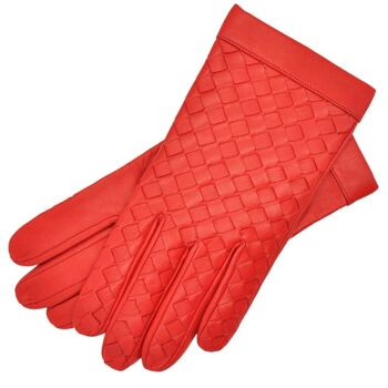 Gants en cuir rouge Amalfi 1