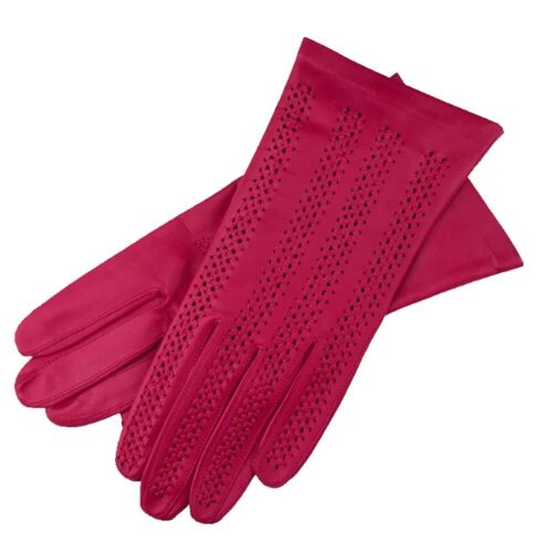 Vernazza Hot Pink Leather Gloves