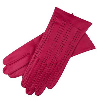 Guantes de cuero rosa intenso Vernazza