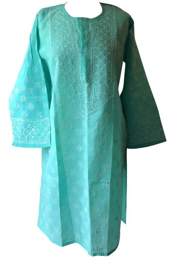 Caftan en coton brodé Sarah