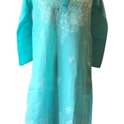 Elizabeth Embroidered Cotton Kaftan