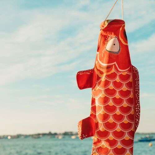 Koinobori Rouge Feu (S) - pièce de décoration unique