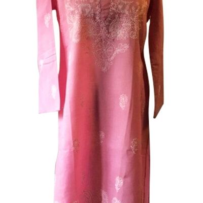 Caftan en coton brodé Valentina