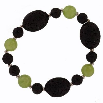 Bracelet lave/jade