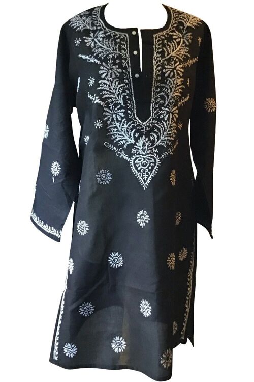 Zara Embroidered Cotton Kaftan