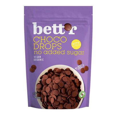 Chocolate choco drops without added sugar