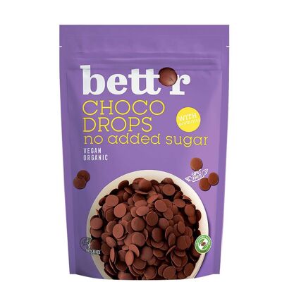 Chocolate choco drops without added sugar