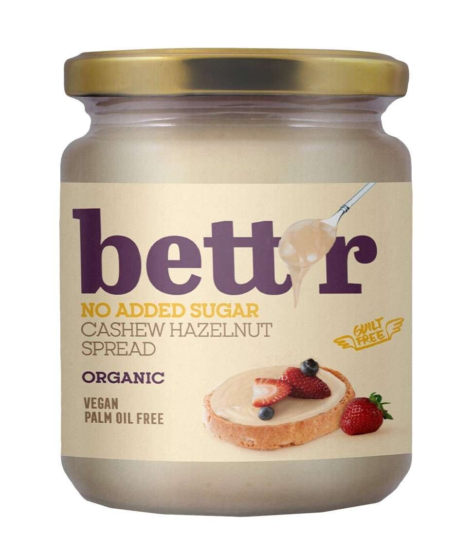 Cashew and hazelnut spread with no added sugar