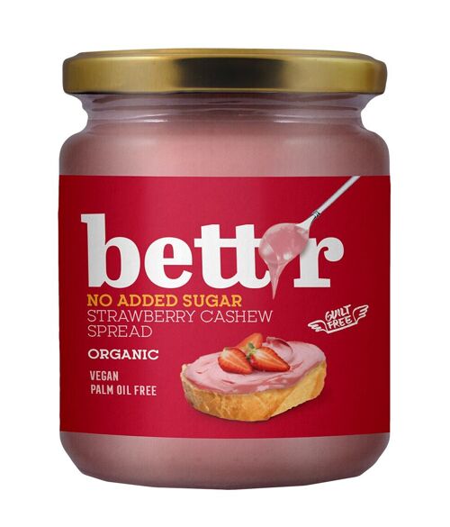 Strawberry and cashew spread with no added sugar