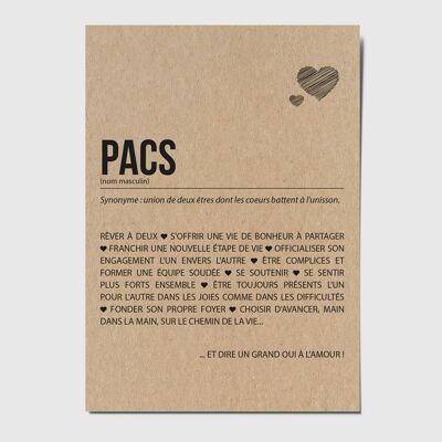 Cartolina con definizione PACS