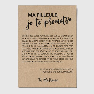 Carte filleule/marraine