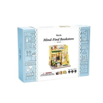 Librairie DIY House Mind-Find, Robotime, DG152, 12.2x10x13.3 cm 4