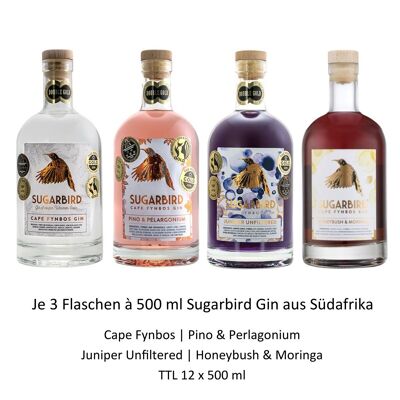 SUGARBIRD GIN - Starter Pack Bundle (12 x 500 ml)