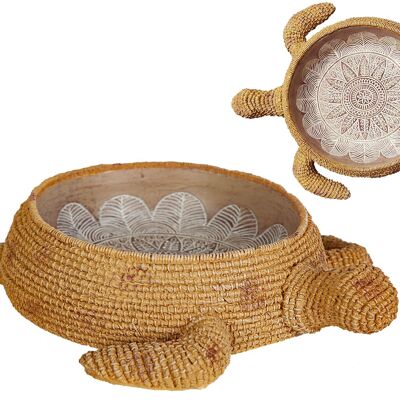 RATTAN RESIN TURTLE CENTER 26.5X24.5X5.5CM HM102217