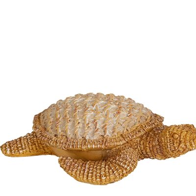 Schildkrötenfigur aus Rattanharz, 20 x 16 x 6 cm, HM102218