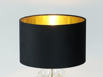 LAMPE EN VERRE AVEC ABAT-JOUR NOIR HM111103 2