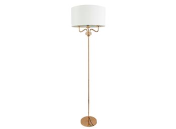 LAMPADAIRE MÉTAL DORÉ ÉCRAN BEIGE 44X44X166CM HM111106 1