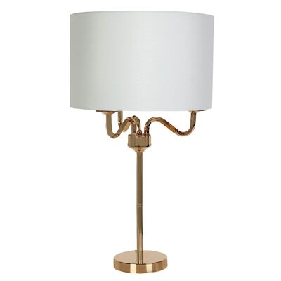 GOLDEN METAL TABLE LAMP WITH BEIGE SCREEN HM111107