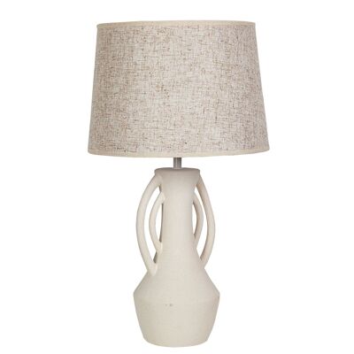 CERAMIC LAMP WITH DOUBLE HANDLES WITH SCREEN 28X28X50CM HM111112