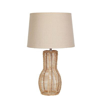 ROUND WICKER LAMP WITH SCREEN 29X29X45CM HM111114