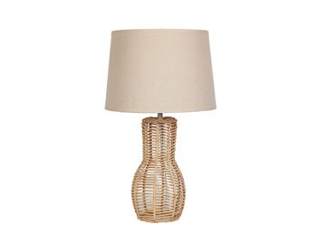 LAMPE RONDE EN OSIER AVEC ÉCRAN 29X29X45CM HM111114