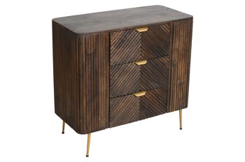 COMMODE EN BOIS 3 TIROIRS HM181008