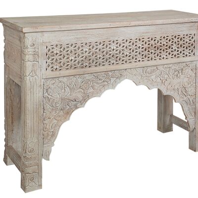 CONSOLE PAGODE EN BOIS DE MANGUIER HM181018