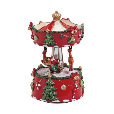 Music box carousel made of poly (W / H / D) 8x14x8 cm