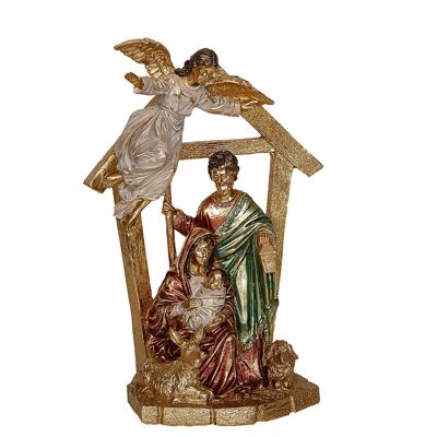 FIGURINE PORTAIL DE NOËL EN RÉSINE 20X11X29CM HM192515