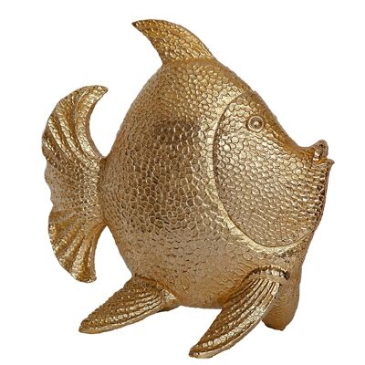 FIGURA DI PESCE IN RESINA DORATA HM192518