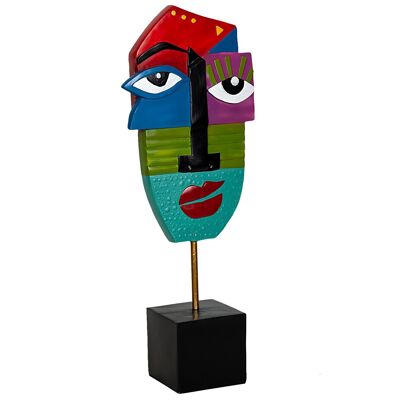 DECO FACE COLORS IN SOP RESIN 20X11X53CM HM192521