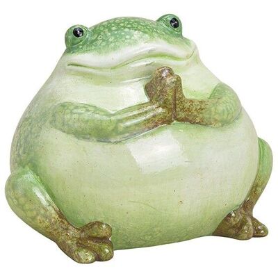 Ceramic frog green (W / H / D) 16x12x10cm