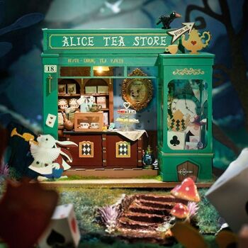 DIY House Alice's Tea Store avec éclairage LED, Robotime, DG156, 20x14x22cm 2
