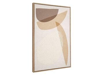 TABLEAU EN LIN BEIGE AVEC CADRE HM402412 1