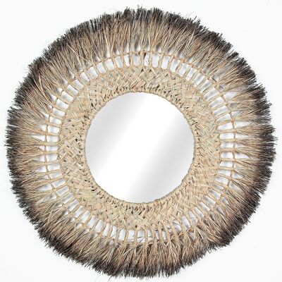 MIROIR FIBRE NATURELLE NATUREL 70X3X70CM HM472237