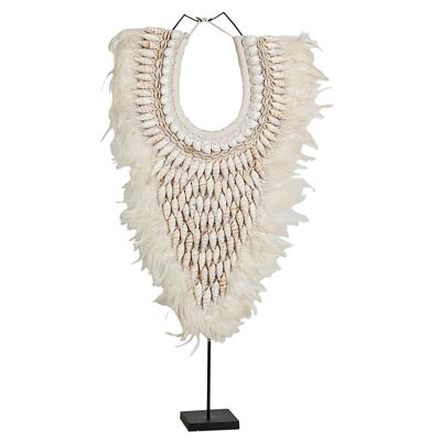 DECORACION CONCHAS/PLUMAS EN SOP. METAL HM472278