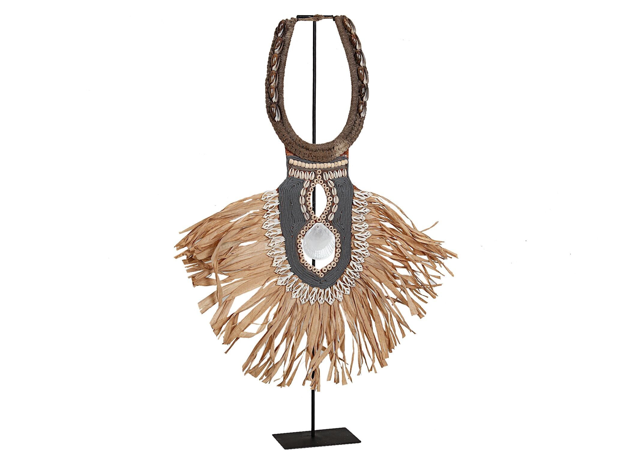 MUSCHEL-/FASER-HALSKETTE AUS SOP-METALL HM472285