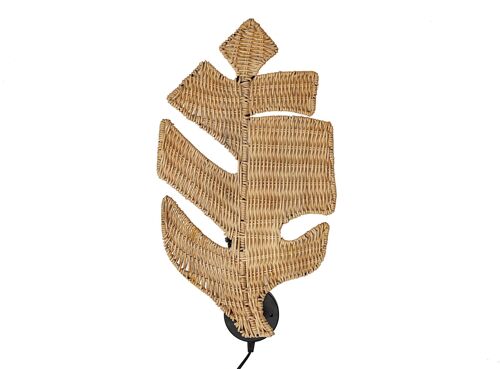 LAMPARA PARED HOJA RATTAN HM472294