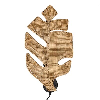 LAMPADA DA PARETE CON FOGLIA RATTAN HM472294