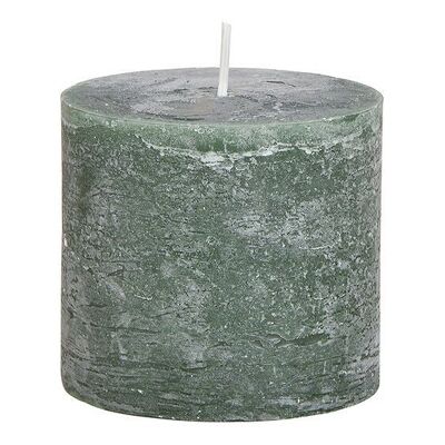Candle 10x9x10cm made of green wax