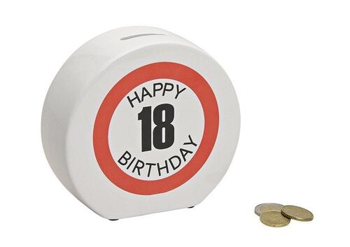 Spardose Happy Birthday 18 aus Keramik
