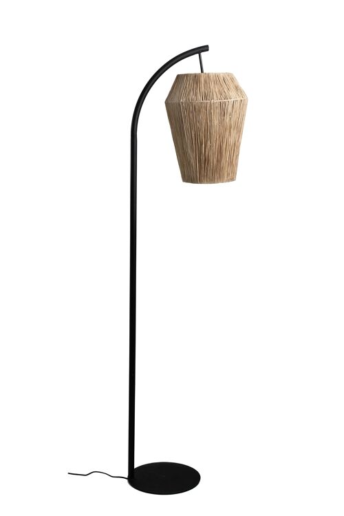 LAMPARA SUELO FIBRA EN SOPORTE METAL HM472464