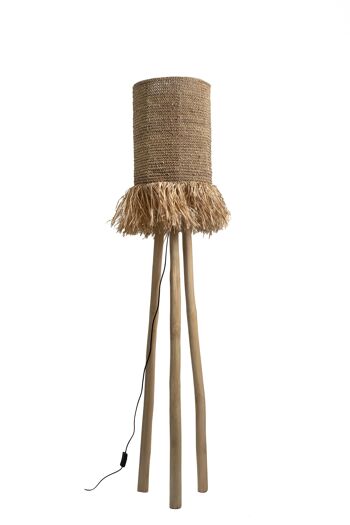 LAMPADAIRE TEKA AVEC ÉCRAN FIBRE HM472468 1